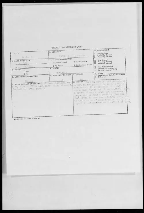 First page of 1961.07 - 8695402 - Carmi, B.C., Canada