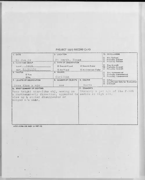 First page of 1958.01 - 6959050 - Ft Worth, Texas