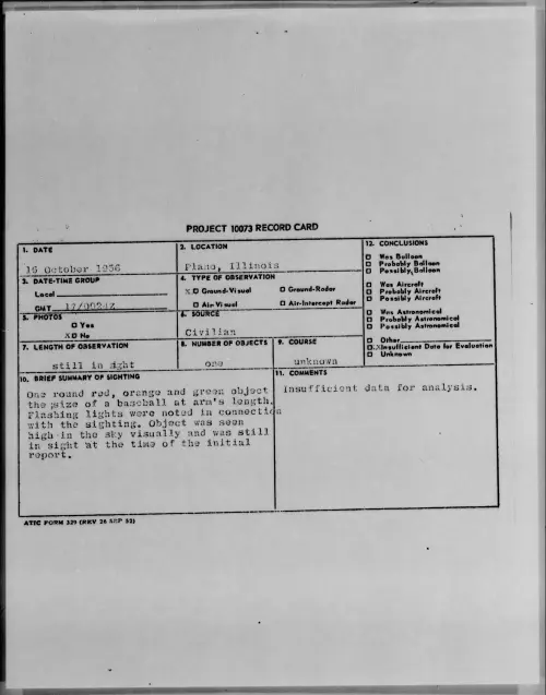 First page of 1956.10 - 7072043 - Plano, Illinois