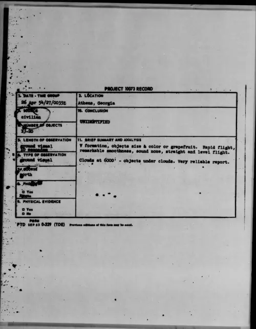 First page of 1954.04 - 6781331 - Athens, Georgia