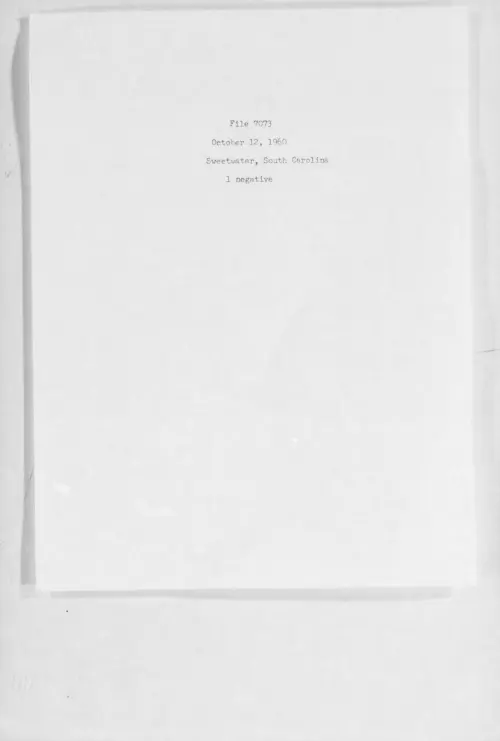 First page of 1960.10 - 6976598 - Sweetwater, South Carolina (#7073)