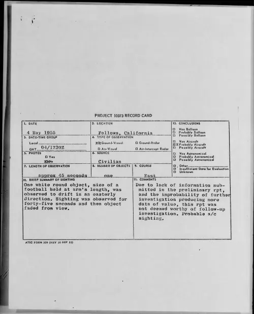 First page of 1955.05 - 6959723 - Fellows, California
