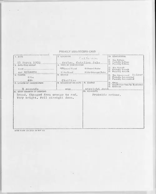 First page of 1955.03 - 6970976 - Avalon, Catalina Isle California