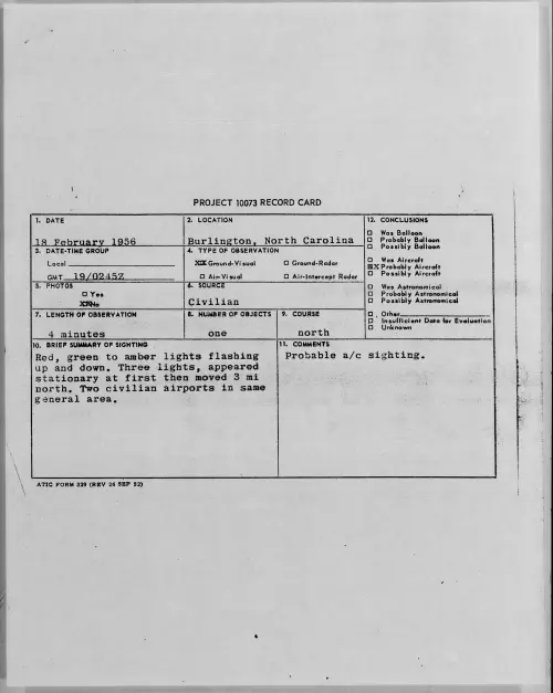 First page of 1956.02 - 7340554 - Burlington, North Carolina