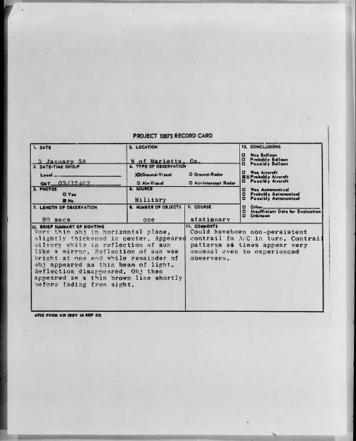 First page of 1958.01 - 6972307 - W of Marietta, Ga