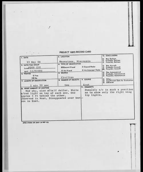 First page of 1958.05 - 7227831 - Wauwatosa, Wisconsin