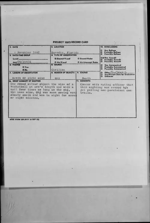 First page of 1957.11 - 7229172 - Dunedin, Florida