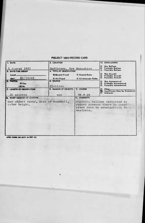 First page of 1957.08 - 6965836 - Goffstown, New Hampshire