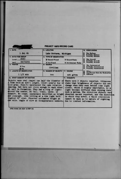 First page of 1960.07 - 7814264 - Lake Nottawa, Michigan