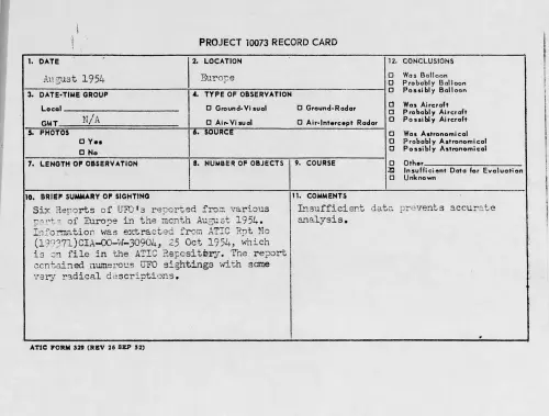 First page of 1954.08 - 8715435 - Europe