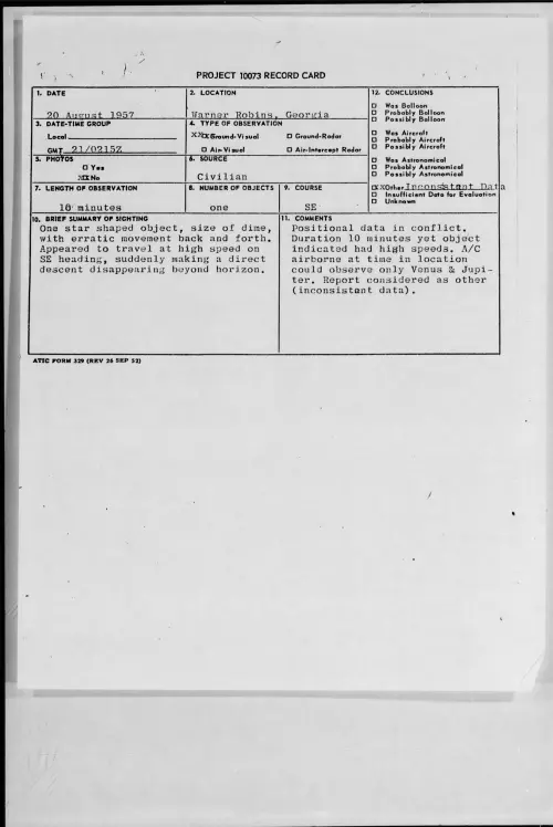 First page of 1957.08 - 6968454 - Warner Robins, Georgia