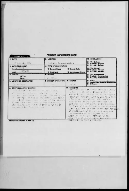 First page of 1960.08 - 7820045 - Quincy, Massachusetts