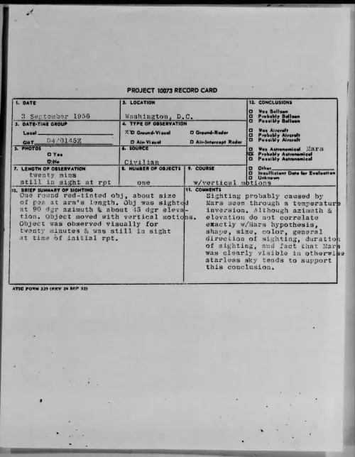 First page of 1956.09 - 7070500 - Washington, D. C