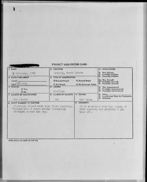 First page of 1960.02 - 6969096 - McHenry, North Dakota