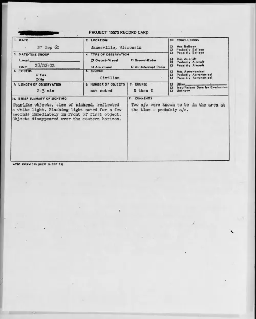 First page of 1960.09 - 8231665 - Janesville, Wisconsin