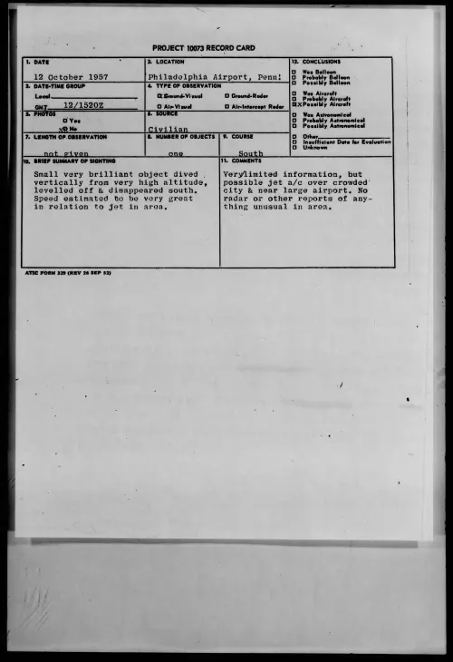 First page of 1957.10 - 6971774 - Philadelphia Airport, Penn