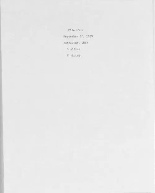 First page of 1959.09 - 6975564 - Kettering, Ohio (#6505)
