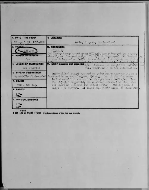 First page of 1953.04 - 6384567 - Torbay Airport, Newfoundland