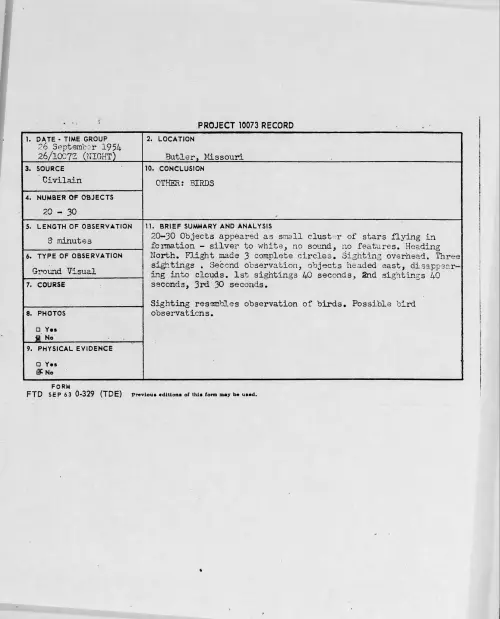 First page of 1954.09 - 8727100 - Butler, Missouri