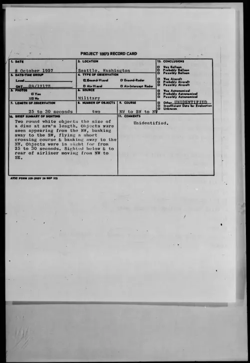 First page of 1957.10 - 6971134 - Seattle, Washington