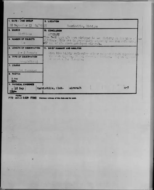 First page of 1953.09 - 6980292 - Harrisville, Michigan