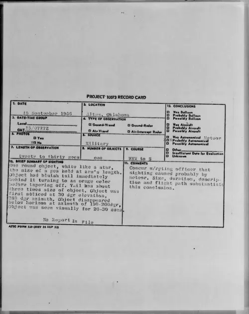 First page of 1956.09 - 7070937 - Altus, Oklahoma