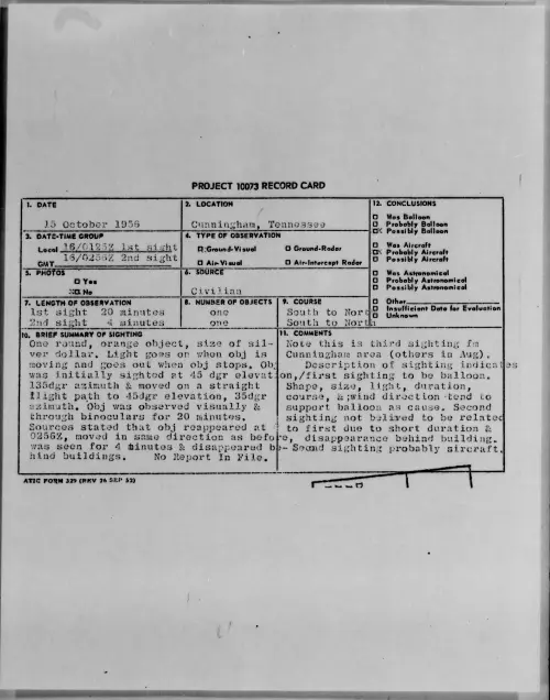 First page of 1956.10 - 7071986 - Cunningham, Tennessee