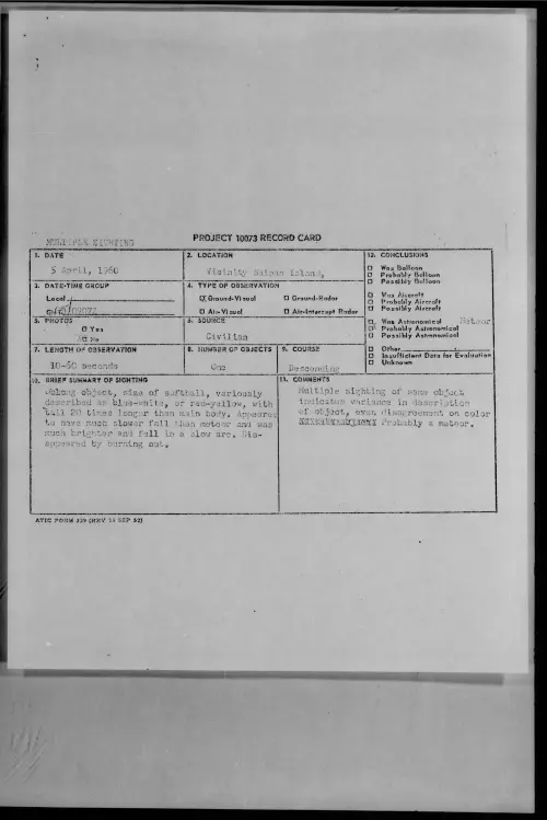 First page of 1960.04 - 7811600 - Vicinity Saipan Island