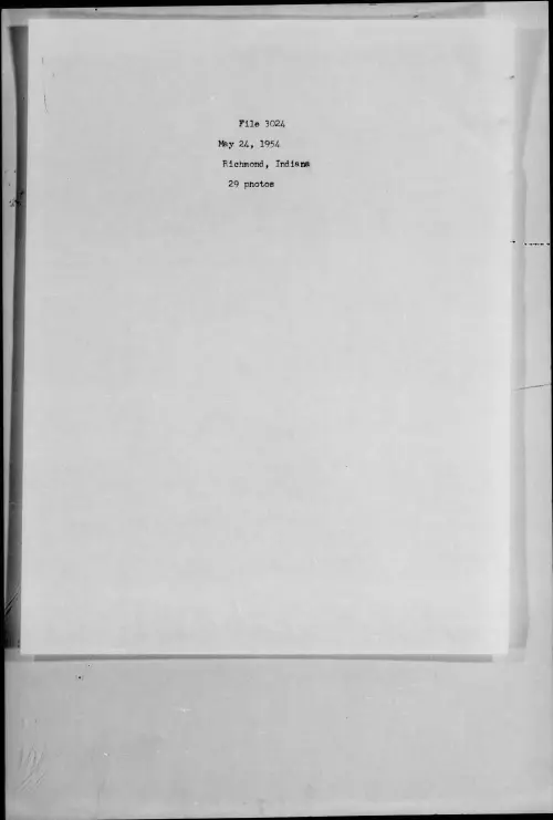 First page of 1954.05 - 7276143 - Richmond, Indiana (#3024)