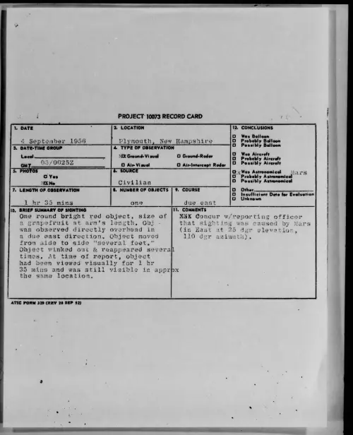 First page of 1956.09 - 7070589 - Plymouth, New Hampshire