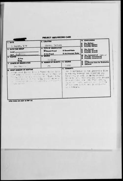 First page of 1960.08 - 7819583 - Clover, Vermont