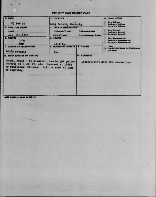 First page of 1954.02 - 6780183 - Long Island, Kentucky