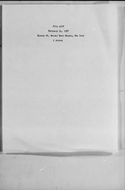 First page of 1957.02 - 7277032 - Kitery Pt. Maine-East Nassau, New York (#4628)