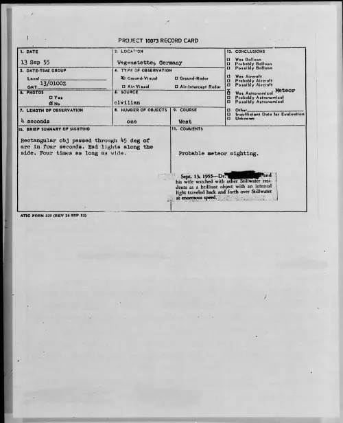 First page of 1955.09 - 7339359 - Wegenstetter, Germany