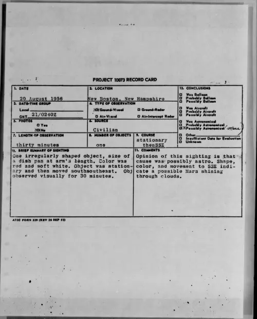 First page of 1956.08 - 7069693 - New Boston, New Hampshire
