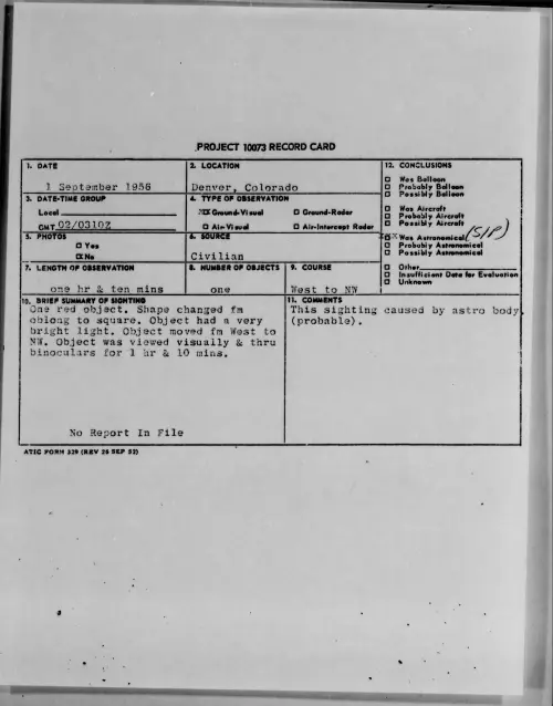 First page of 1956.09 - 7070281 - Denver, Colorado