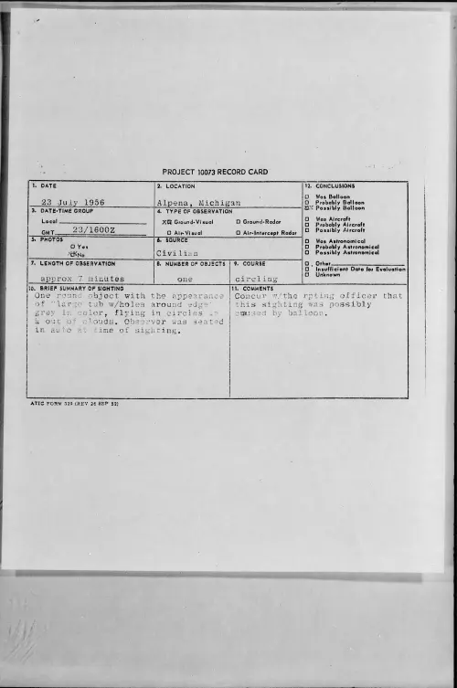 First page of 1956.07 - 6787400 - Alpena, Michigan