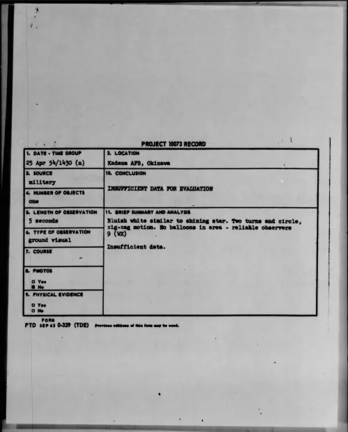 First page of 1954.04 - 6781303 - Kadena AFB, Okinawa