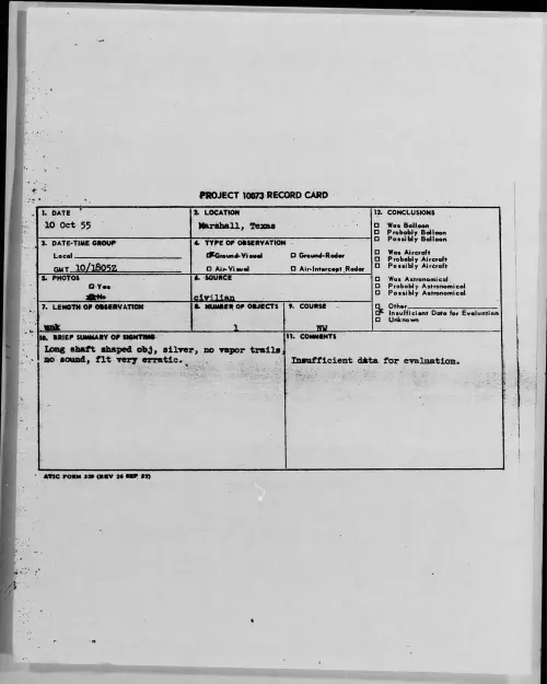 First page of 1955.10 - 7339616 - Marshall, Texas