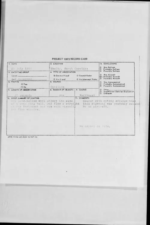 First page of 1957.07 - 6963657 - Shelby, North Carolina