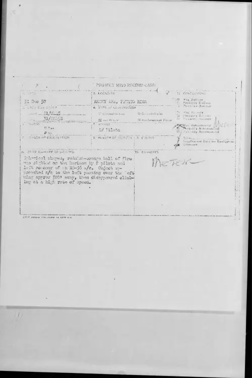 First page of 1952.12 - 9542556 - RAMEY AFB, PUERTO RICA
