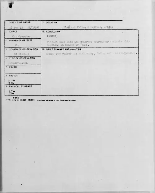 First page of 1953.02 - 9555798 - Klamath Falls, and Medford, Oregon