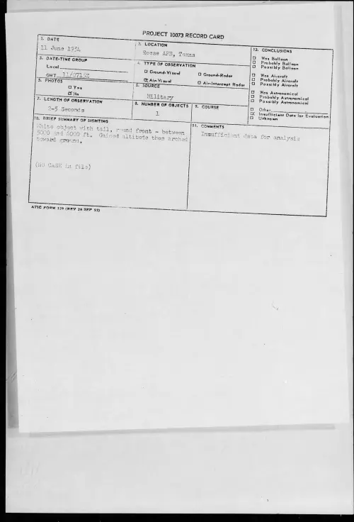 First page of 1954.06 - 8713664 - Reese AFB, Texas
