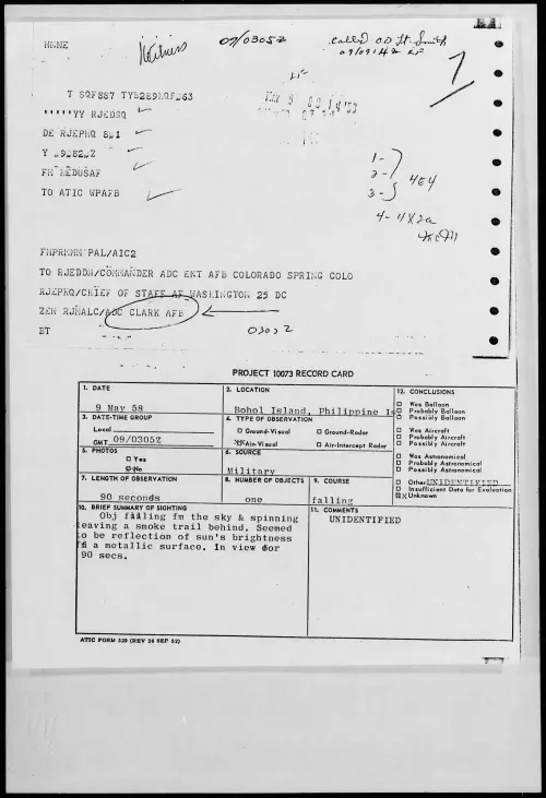First page of 1958.05 - 7227396 - Bohol Island, Philippine Is