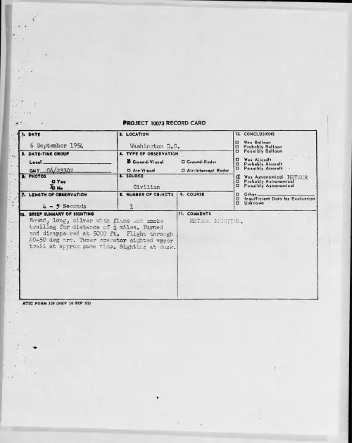First page of 1954.09 - 8726590 - Washington D.C