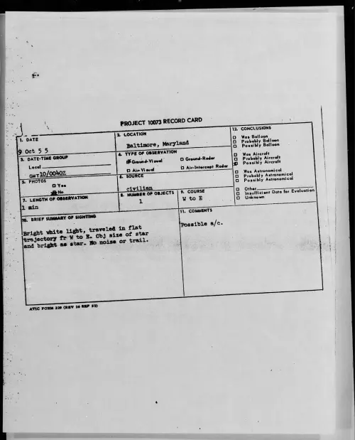 First page of 1955.10 - 7339607 - Baltimore, Maryland