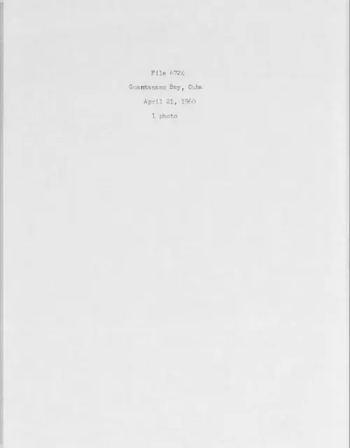 First page of 1960.04 - 6975745 - Guantanamo Bay, Cuba (#6724)