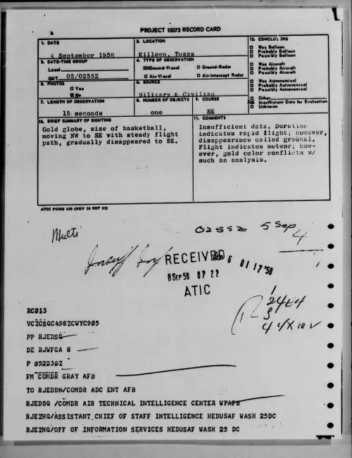 First page of 1958.09 - 8867836 - Killeen, Texas