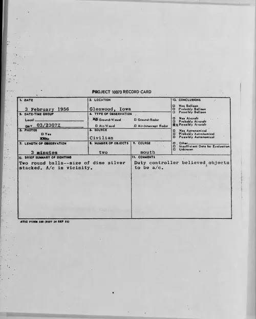 First page of 1956.02 - 7340449 - Glenwood, Iowa