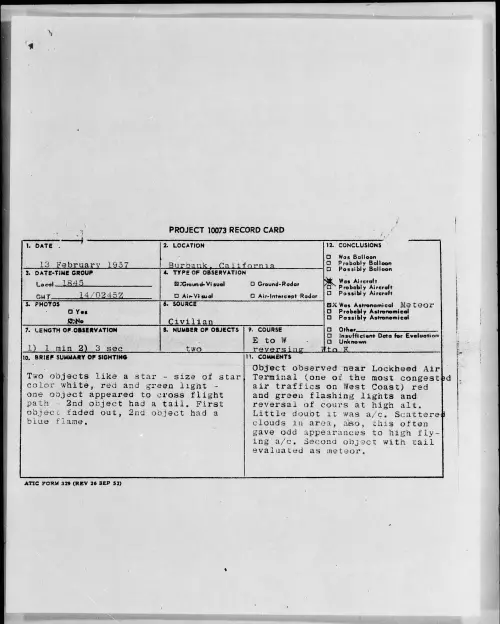 First page of 1957.02 - 6786797 - Burbank, California